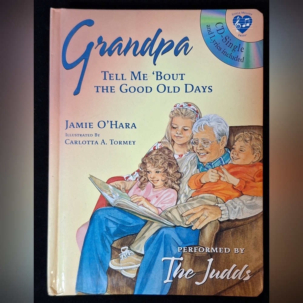 'Grandpa Tell Me 'Bout the Good Old Days' Coffee Table Book - Blue and White